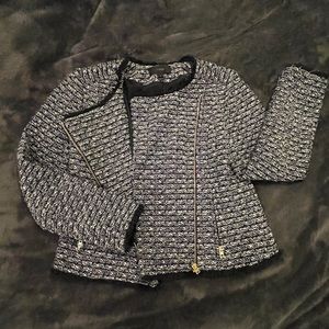 JCrew — Tweed jacket with gold hardware